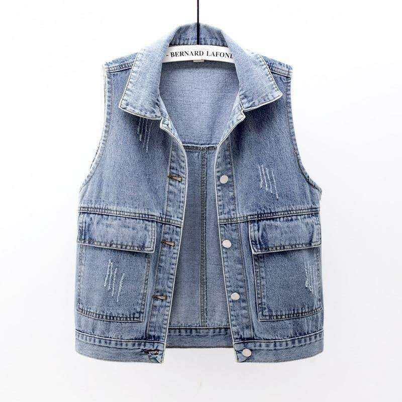 women denim vest