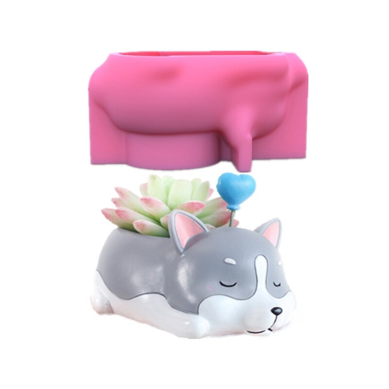 Concrete Flowerpot Mold Animals Shape Animal Shape Cement Container Silicone Mold Succulent Planter Concrete Vase Mold
