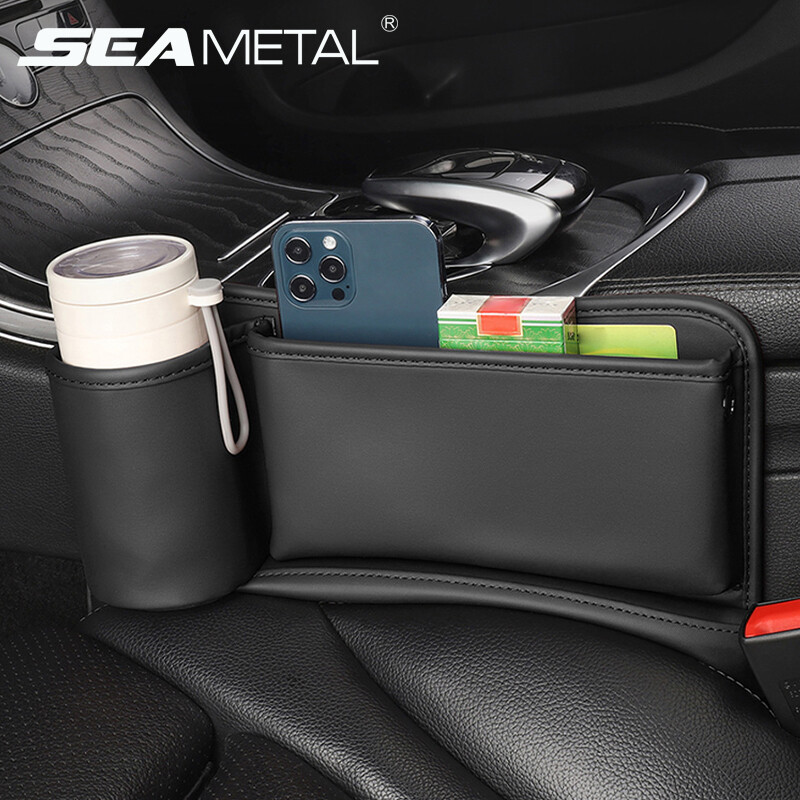 SEAMETAL Universal Car Storage Box Multi-function Organizers Auto Seat Central Control Plug Seat Gap Storage Bag