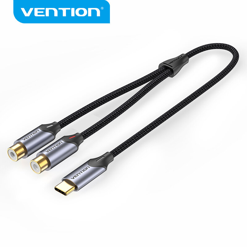 Vention Type C to RCA Cable USBC Male to Dual RCA Female Cable TPE