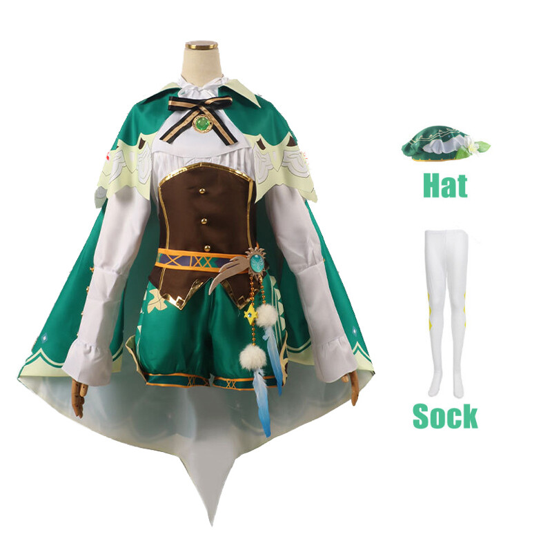 Game Genshin Impact Venti Barbatos Cosplay Costume Mondstadt Full Sets Uniform Anime character Party Dress With Wig Women Carnival Cosplay