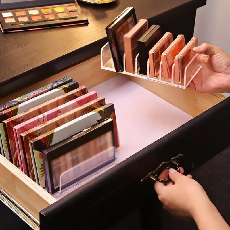 Ruying 1 Chiếc Giá Đựng Mỹ Phẩm Khay Đựng Phấn Mắt Hộp Đựng Bảng Màu Phấn Mắt Ngăn Đựng Dụng Cụ Trang Điểm Hộp Đựng Bánh Bột