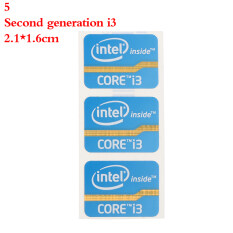 Valitoo 3 Miếng Dán Nhãn Ultrabook Prestaties Logo Máy Tính Xách Tay Intel Core I3 I5 I7