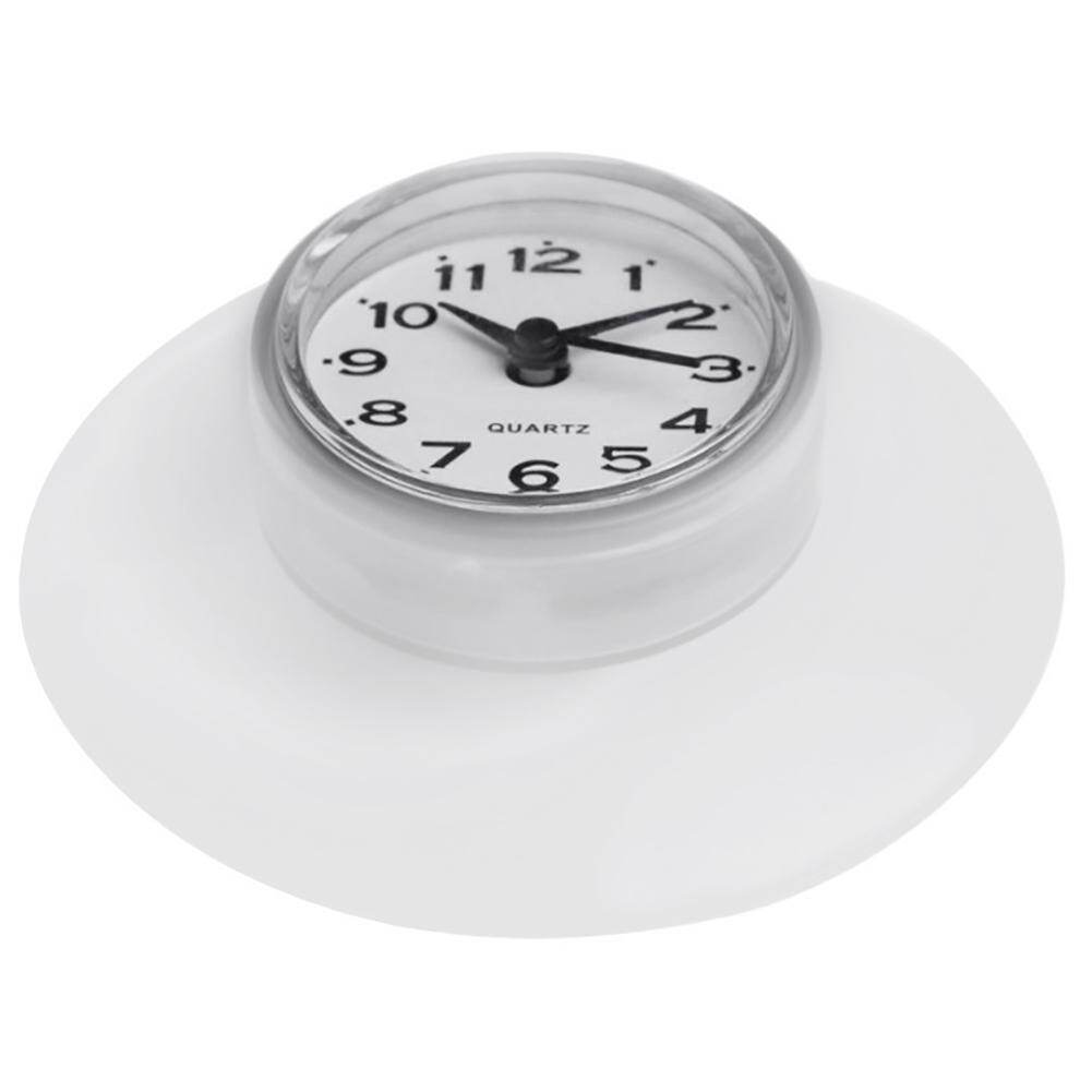 Terylin Waterproof Bathroom Kitchen Round Suction Cup Refrigerator Wall Clock Decoration