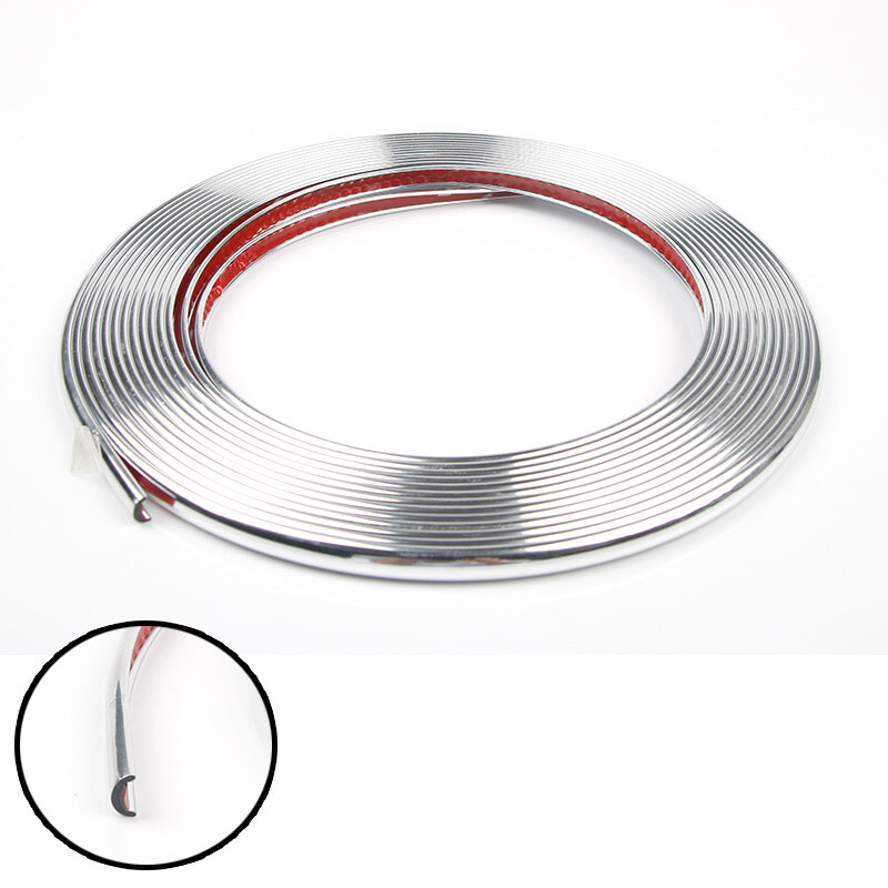8M Car Wheel Sticker Tire Rim Strip Grilles Decoration Strips Reflective Rings Sticker Decal Decor Guard Line  Protector Car Styling Accessories