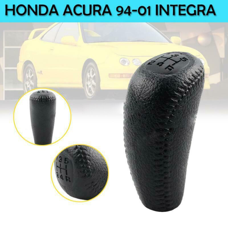 Núm Chuyển Số 5 Tốc Độ Cho Honda 94-01 Acura Integra Màu Đen Hướng Dẫn Sử Dụng Da PU