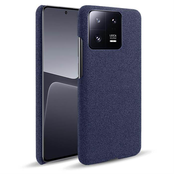 For Xiaomi MI 13 Pro Canvas Leather Case Cloth Fabric Finish Back Protective Cover