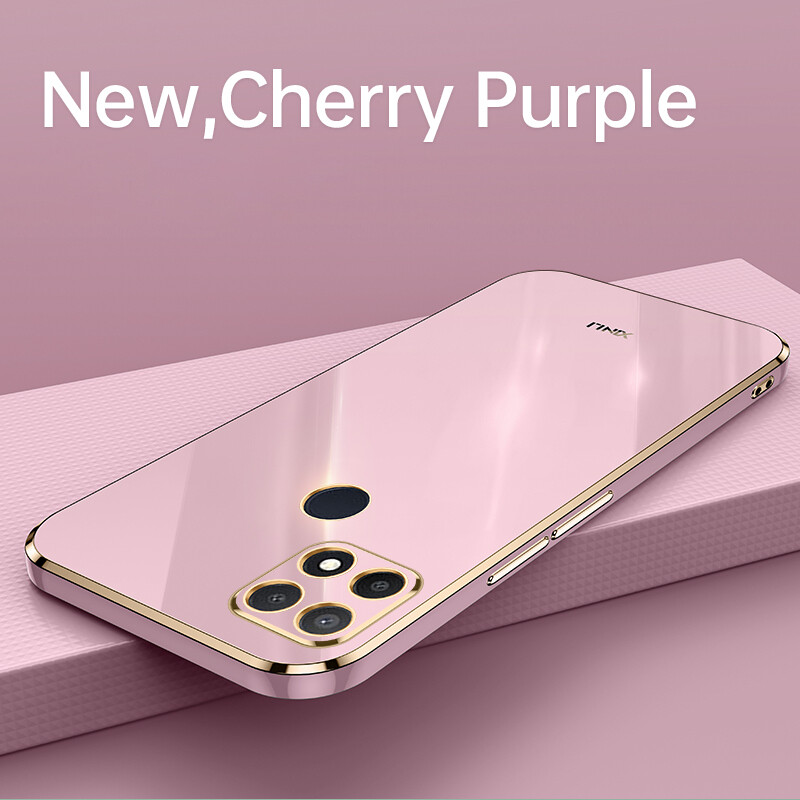 AnDyH Ốp Điện Thoại Mạ Cho OPPO A15 A15S A35 2021 Ốp Bảo Vệ Máy Ảnh Chính Xác Ốp Viền Thẳng Sang Trọng