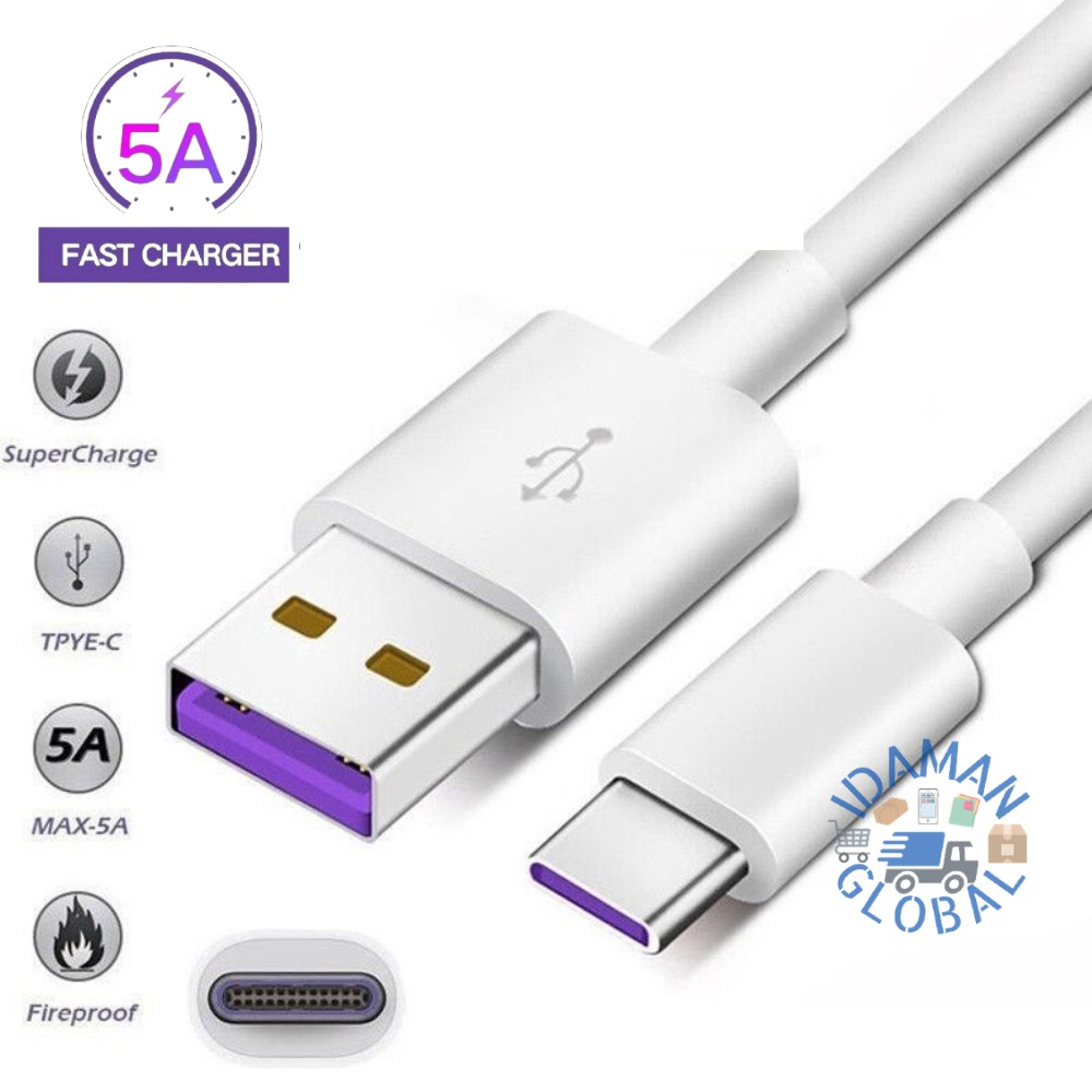 Cáp Loại C 5A Cáp Sạc Nhanh Cho Huawei Cáp USB Cáp USB Type C Cho Cáp OnePlus Oppo Realme XiaoMi Kabel