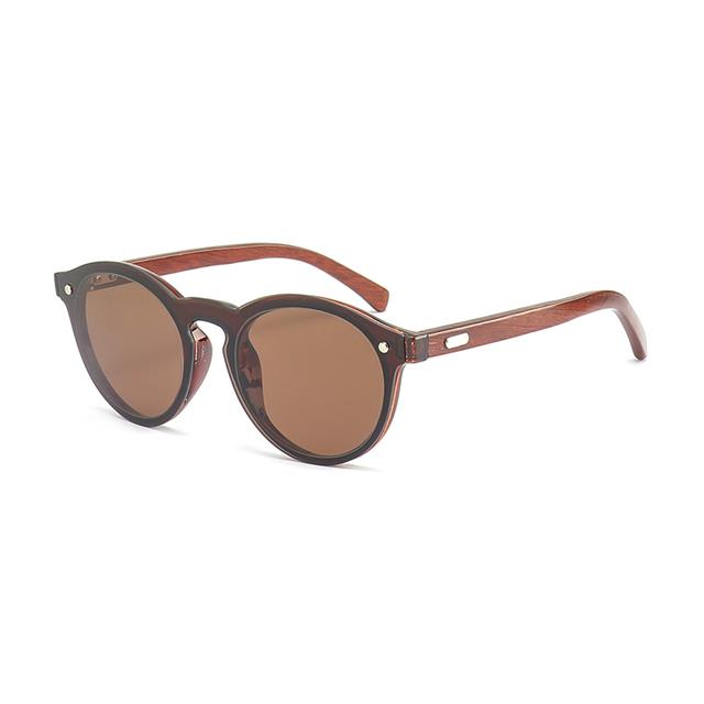 Cat Eye Wooden Legs Sunglasses Women Vintage Round Sun Glasses Men Mirror Bamboo UV400 Goggles Gafas De Sol To Men and Women
