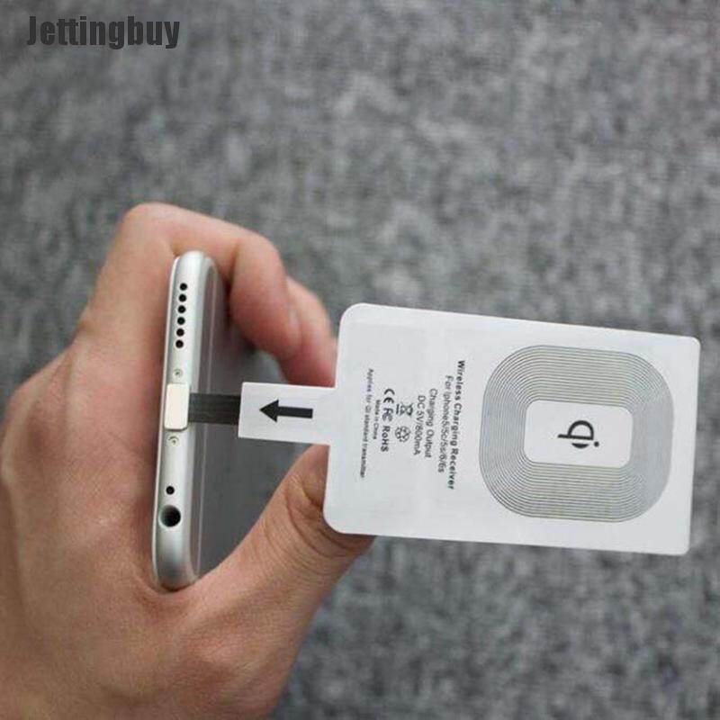 [Jettingbuy] Support Micro USB Type C Qi Wireless Charger Adapter Induction Receiver Coil Pad