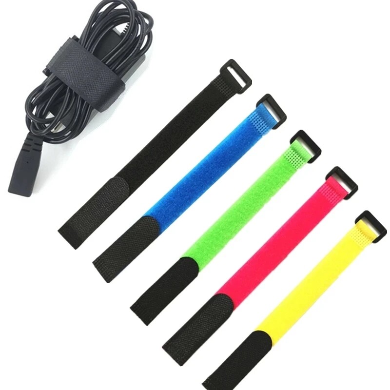 Băng keo dán cố định tự dính khóa dây đeo Khóa dán Velcro ni-lông móc có thể tái sử dụng dây dây buộc cáp và quản lý cáp vòng lặp nhanh 20/30cm