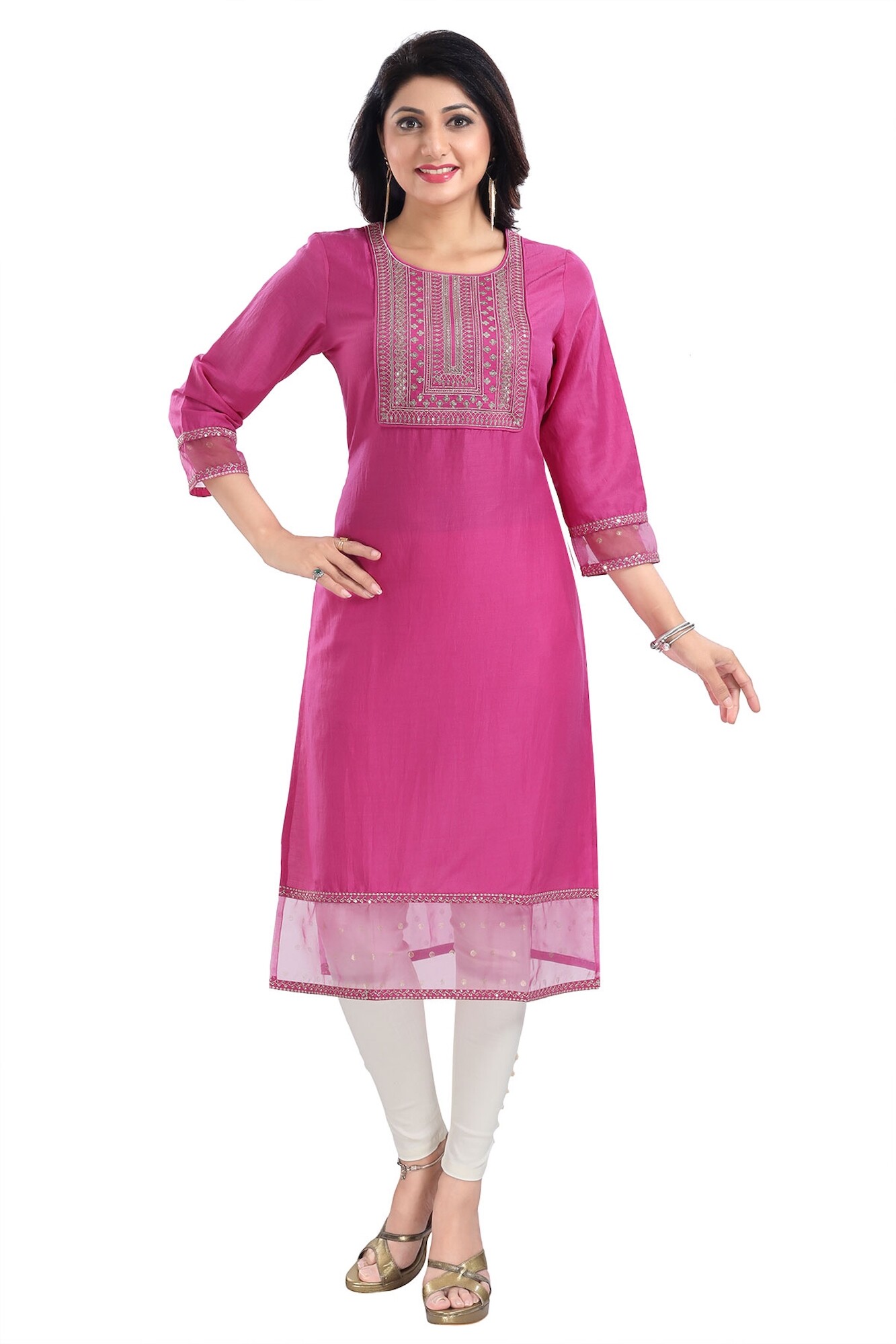 Designer Party Wear Rayon Embroidery Work Kurti With Plazzo / Readymade  Punjabi Suit | Shopee Malaysia