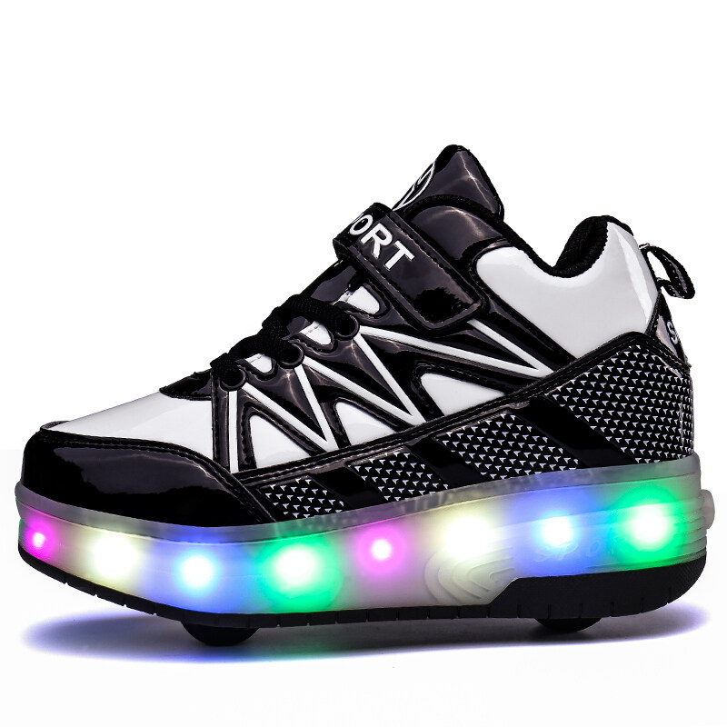 Phân phối LED Light Up Roller Shoes Wheeled Skate Sneaker Shoes for Boys Kids
