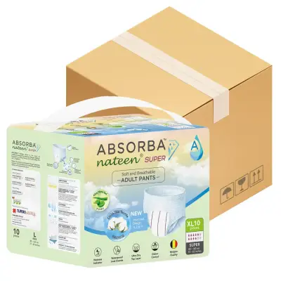 Alpro Pharmacy Absorba Nateen Super Adult Pants - XL (10s x 8) 【Adult Diapers】
