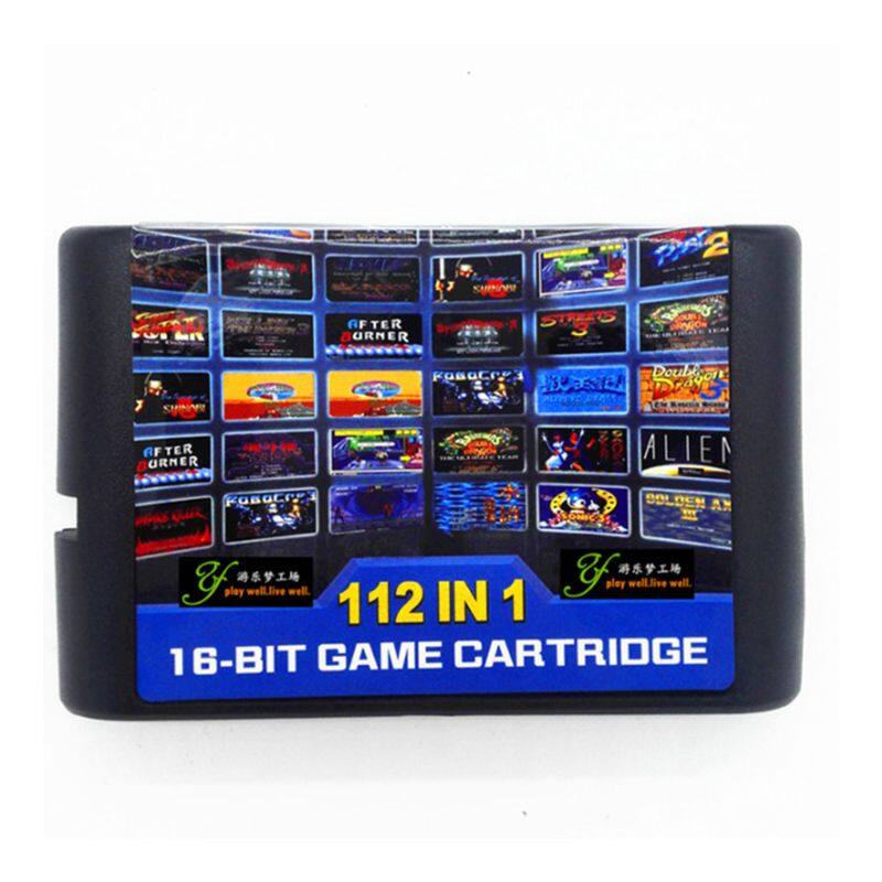 HOT SALE 112 in 1 Game Cartridge No Repeat 16 bit MD Game Card for Sega Genesis Console Game Players