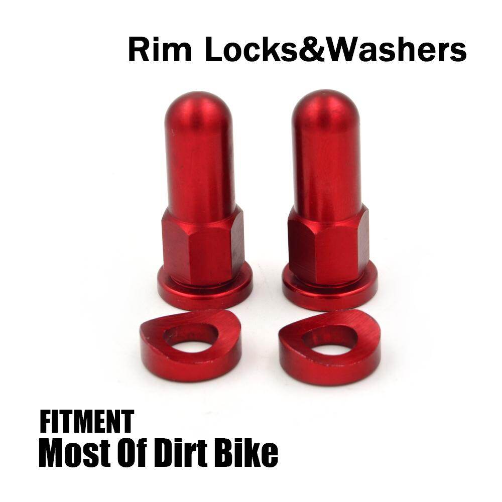 JFG racing Red CNC Rim Lock Cover Nut Washer Security Bolt For KTM Honda Yamaha Kawasaki Suzuki