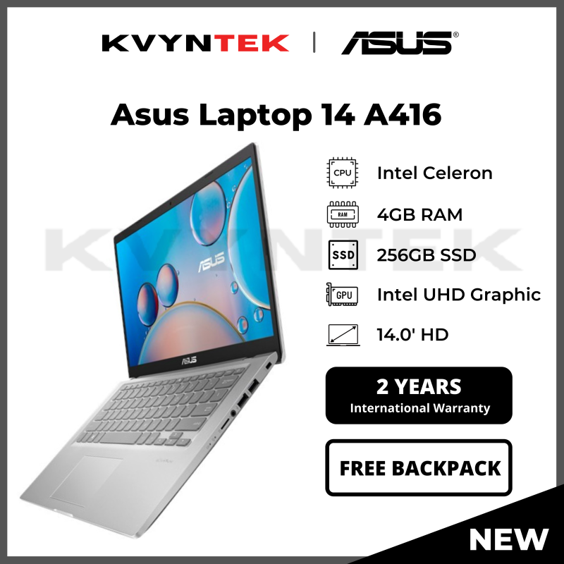 Asus Laptop 14 A416 ( Intel Celeron, 4GB RAM, 256GB SSD, Intel Graphics, 14.0 ) Malaysia