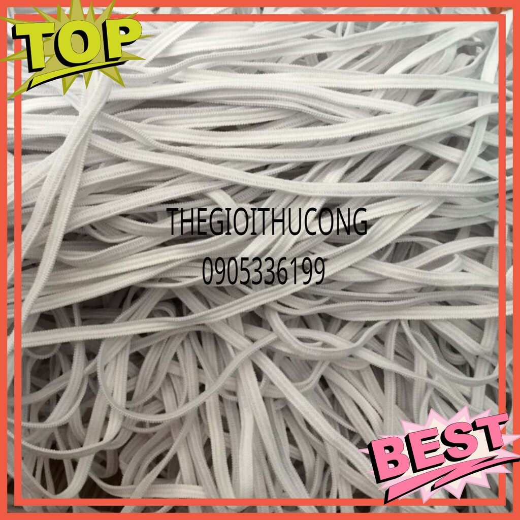 ☘️Sỉ dây thun co giãn làm khẩu trang bó 20m☘️