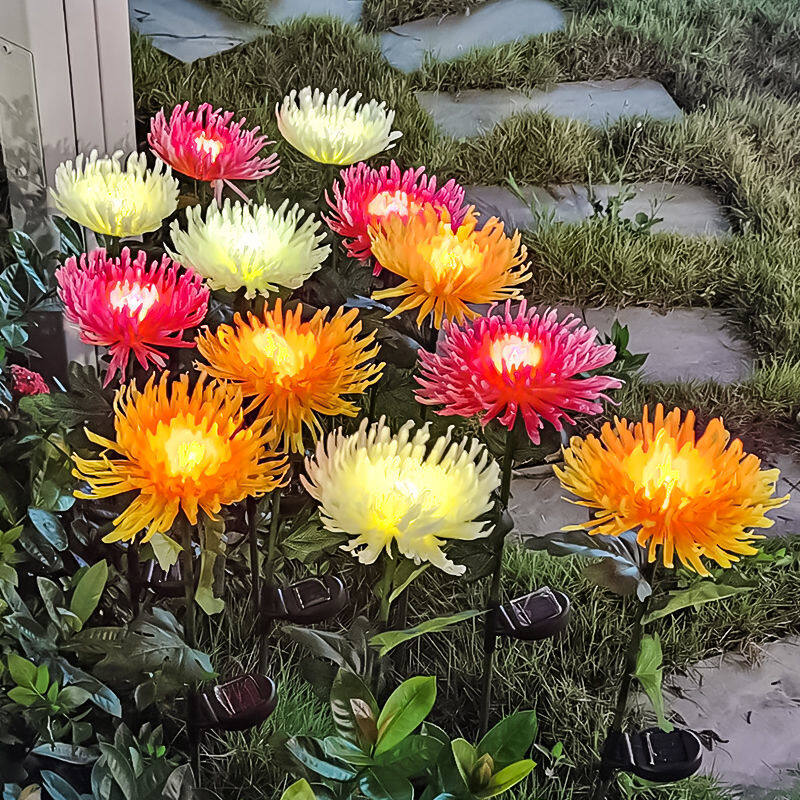 LED Lights Solar Lights Intelligent Light Control Sensor Lights Floor Lights Simulation Chrysanthemum Lights Outdoor Decorative Lights Street Lights Garden Lights Garden Lights Lawn Lights Waterproof