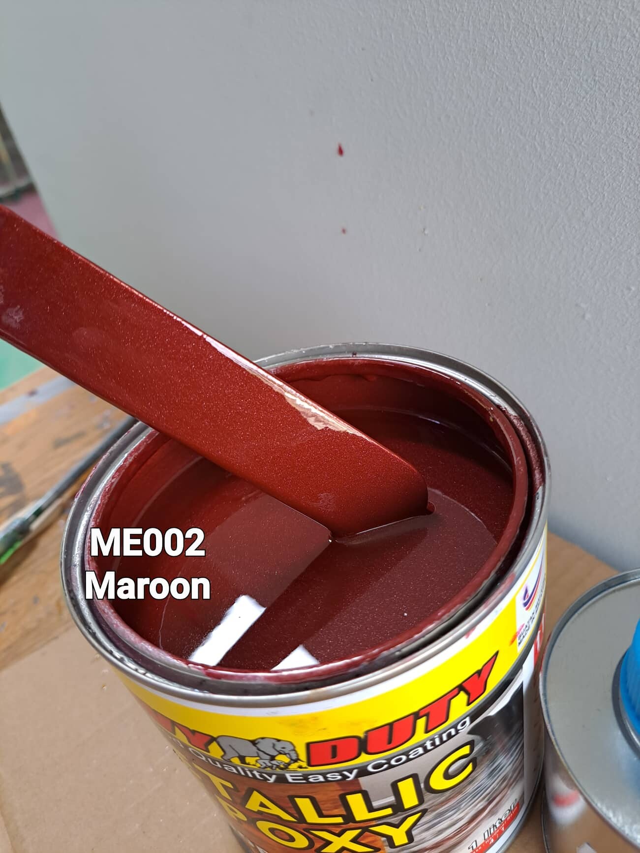 ME002 MAROON ( Metallic Epoxy Paint ) 1L METALLIC EPOXY FLOOR PAINT