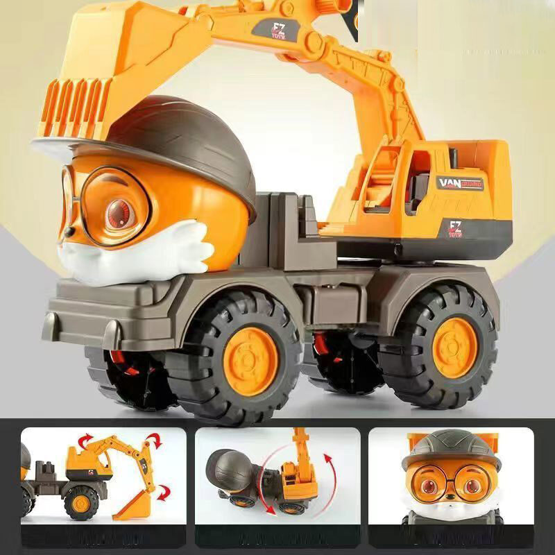 HOMO Máy xúc Máy trộn Xe tải Kỹ thuật Xe mô phỏng Xe trẻ em Đồ chơi trẻ em
