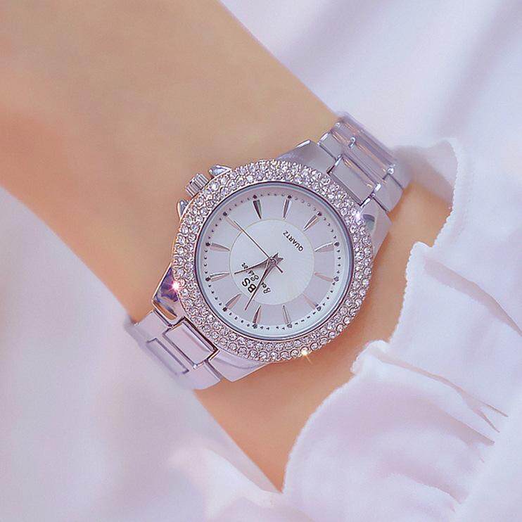 Guest House Bee Sister Merek Penjualan Terlaris Produk Baru Wanita Jam Tangan Baja Anti Karat Strap Logam Campuran Kuarsa Tahan Air Jam Tangan Fashion Berlian Elegan Berlian Imitasi Mewah Jam Tangan Wanita
