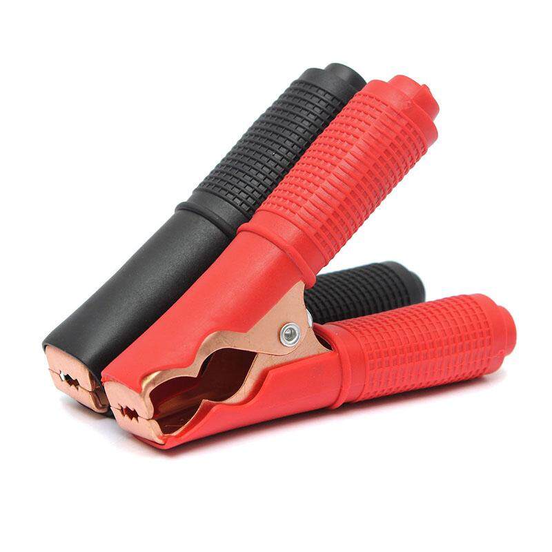 2pcs รถแบตเตอรี่รถยนต์ทดสอบจระเข้จระเข้คลิป CLAMP สีแดง + สีดำการทดสอบ