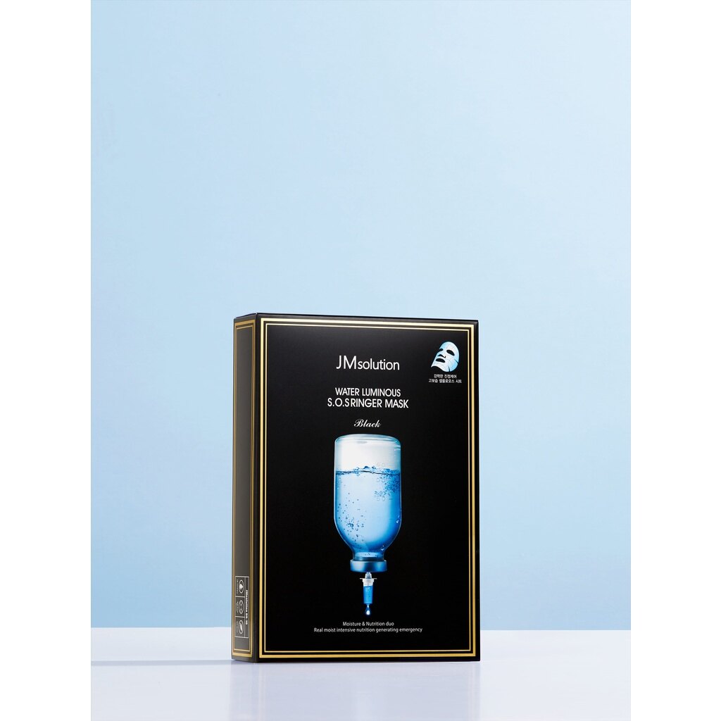 [JM SOLUTION] Mặt Nạ Nước Tỏa Sáng S.O.S Ringer màu đen (30g X 1 tấm)