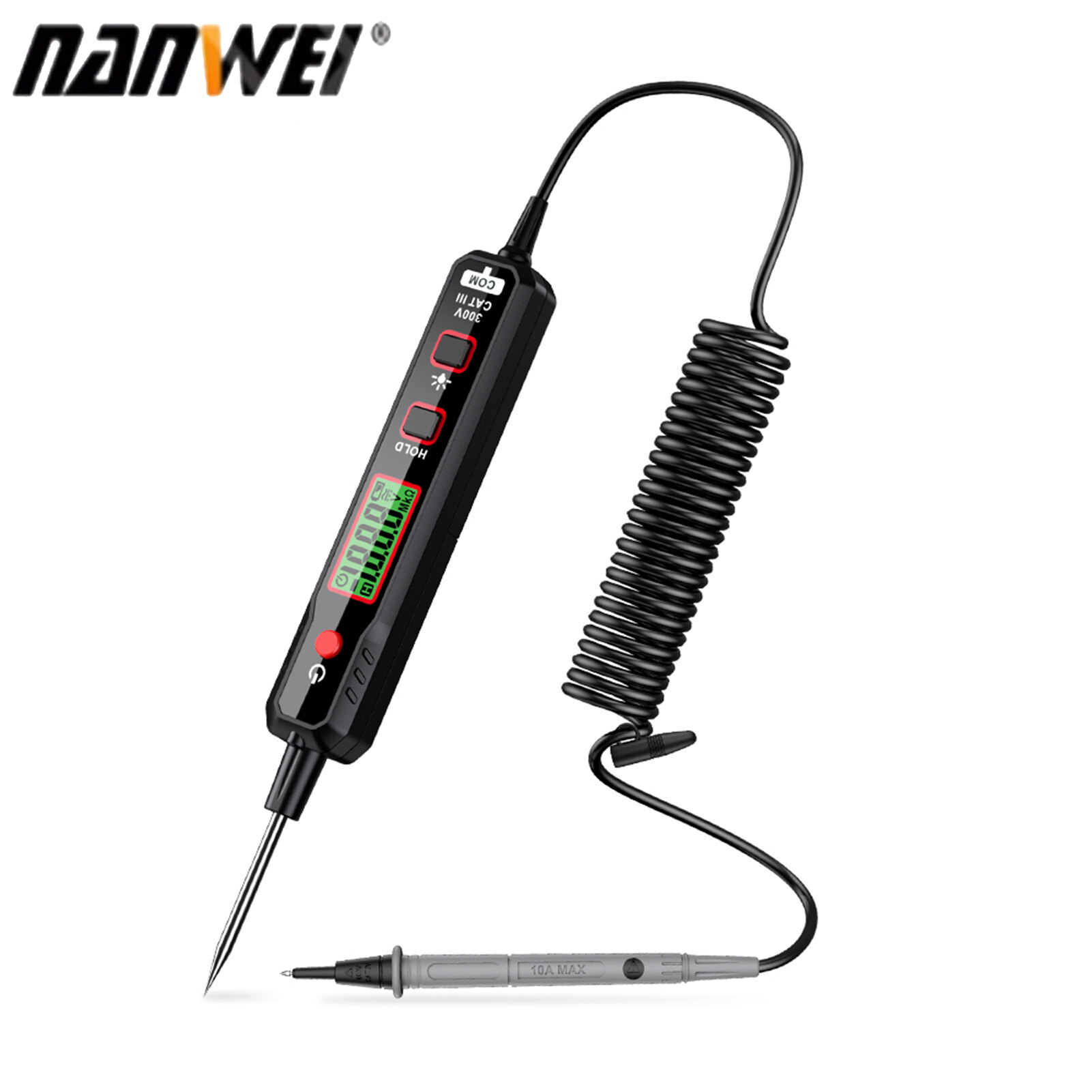 HABOTEST Pen Type Digital Multimeter Voltage Tester for Measuring AC/DC Voltmeter Resistance Diode Capacitance Electrical Tester with Backlight and Flashlight
