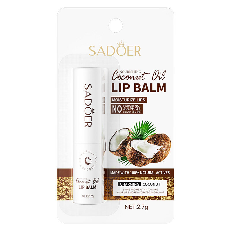 Sadoer dừa dưỡng môi dưỡng ẩm và dưỡng ẩm chống nứt Son môi điều dưỡng