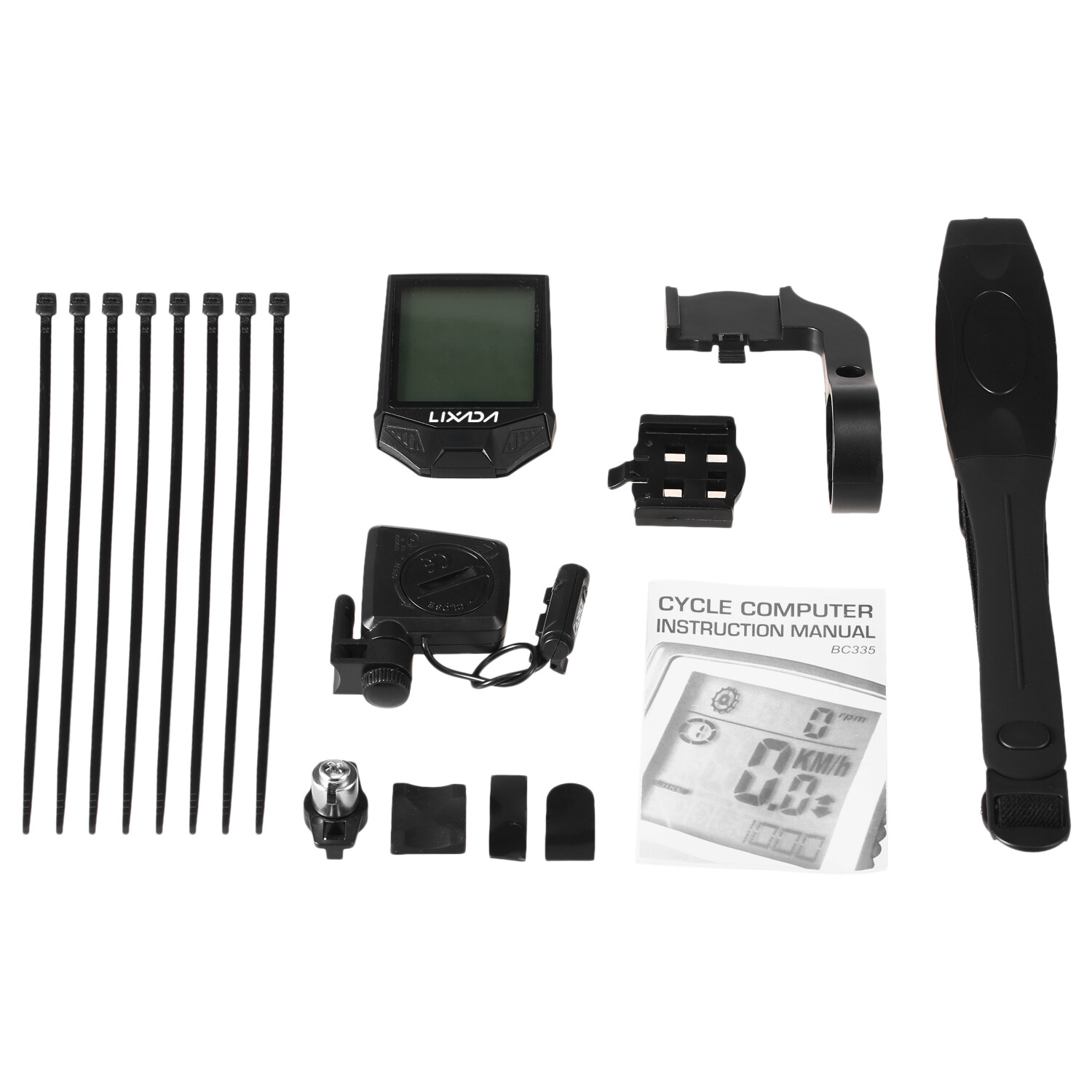 Topp Cycling Đi Xe Đạp Dây Ít Máy Tính Với Cảm Biến Nhịp Tim Đa Chức Năng Không Thấm Nước Mưa Đi Xe Đạp Máy Tính Với LCD Đèn Nền