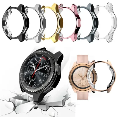 Fashion Silicone TPU Watch Case Soft Watch Case Holder Skin for Samsung Gear S3 Galaxy Watch 46mm 42mm Protective Cover Film
