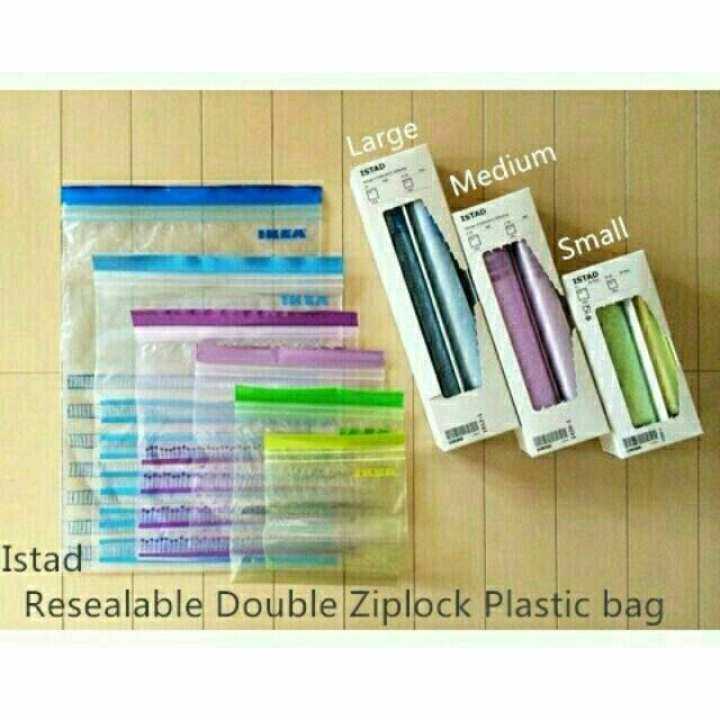 IKEA ISTAD RESEALABLE DOUBLE ZIPLOCK Plastic bag Lazada