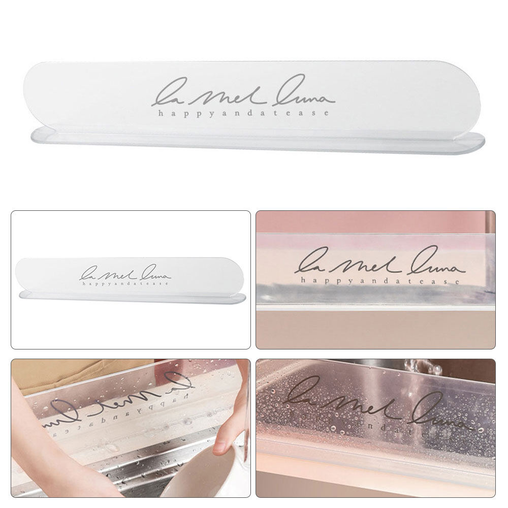 Transparent Sink Water Splash Guard Anti-water Board Baffle Plate Waterproof Screen for Home Kitchen Dish Fruit Washing Supplies