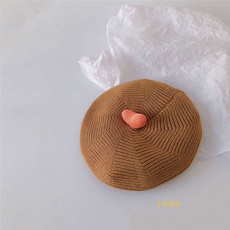 AMILA Baby hats Baby girl knitted beret Cute baby warm hat