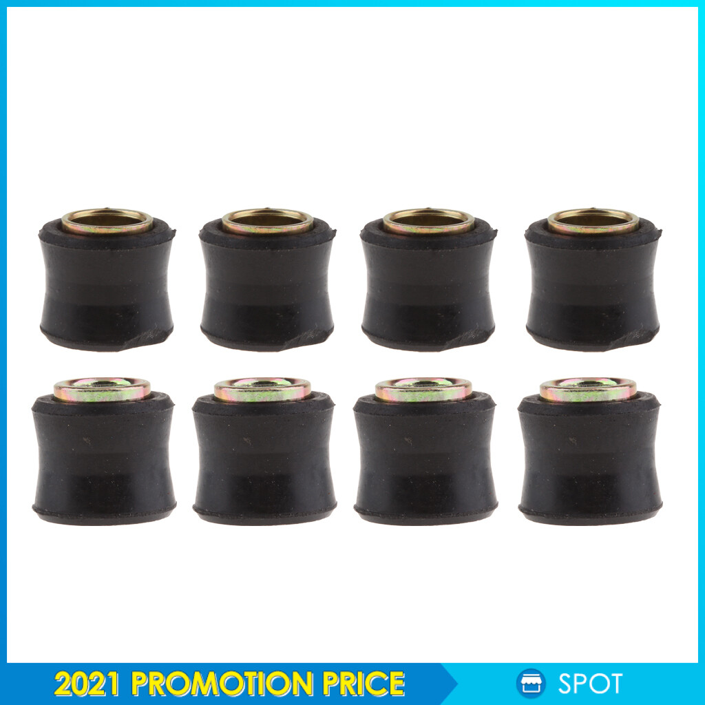 Lohobby 8pack Motorcycle Shock Absorber Suspension Bushing Rubber Bush 12mm 10mm
