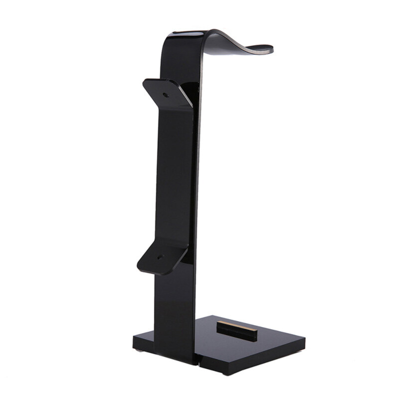 niceEshop Headphone desktop stand Headset hanger Headphones cord storage rack Ergonomic Design Easy Installation ABS Black Singapore