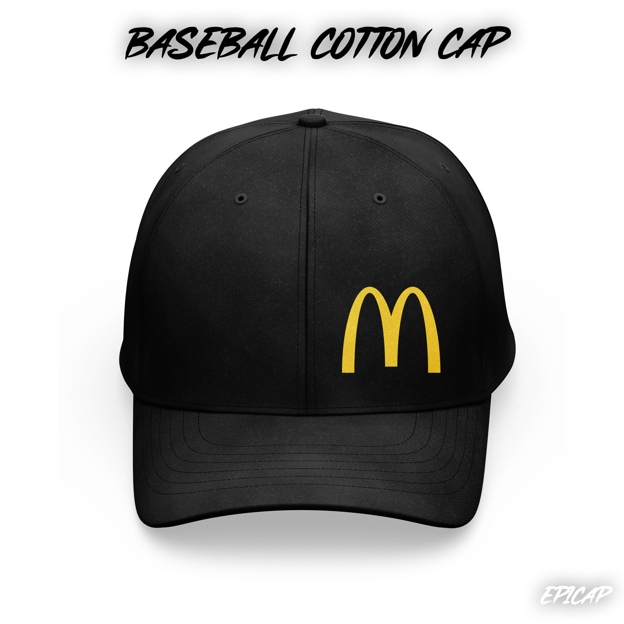 Print Black Cotton Baseball Cap | Lazada
