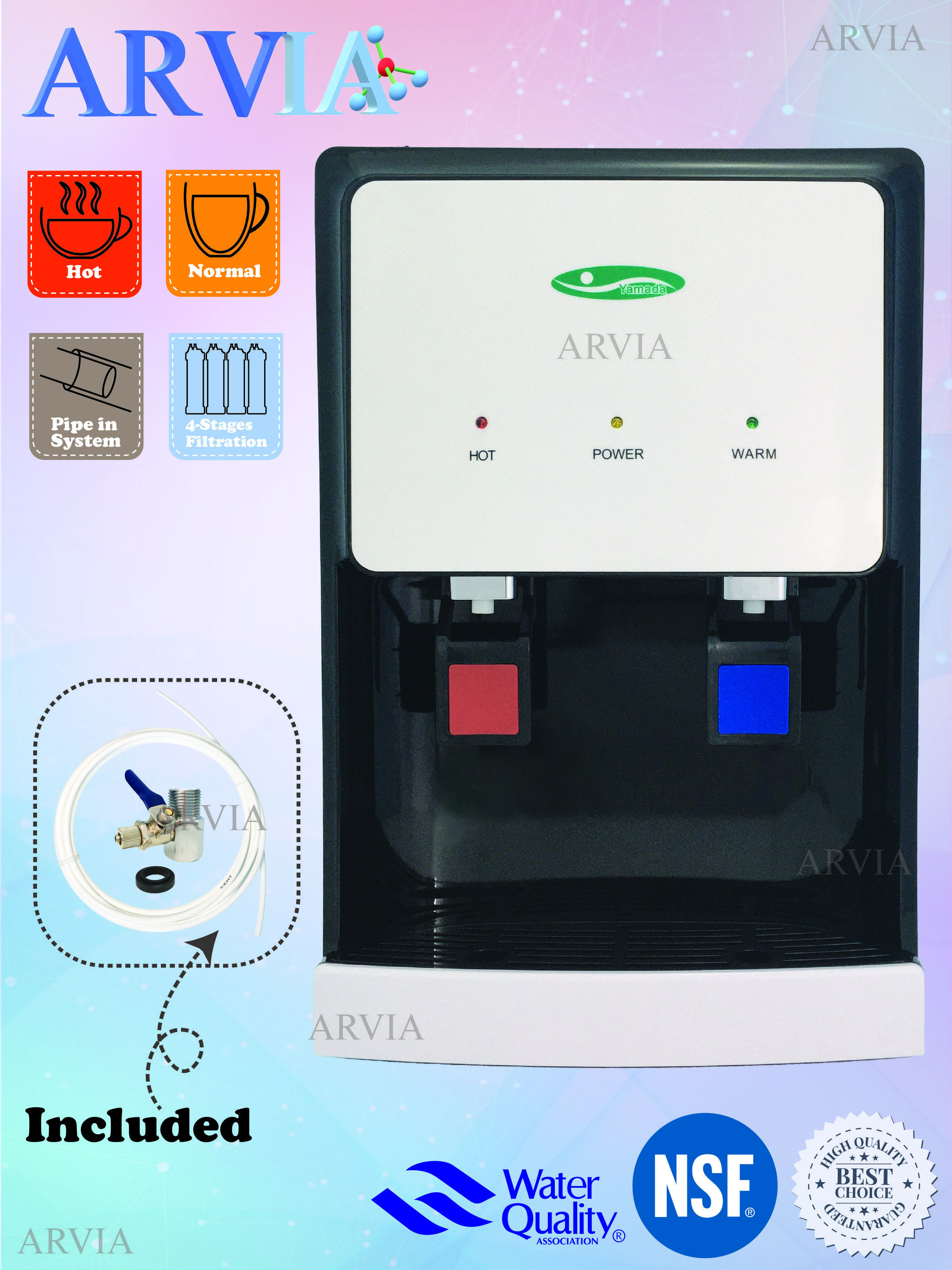 Yamada Water Dispenser Hot and Normal Model NWD38925 with 4 stages of Korea Filters Lazada