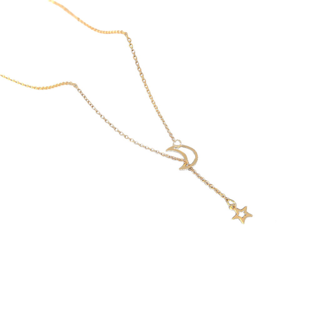 Simple Charm Moon Star Pendant Necklace Choker Club Party Women Jewelry Gift