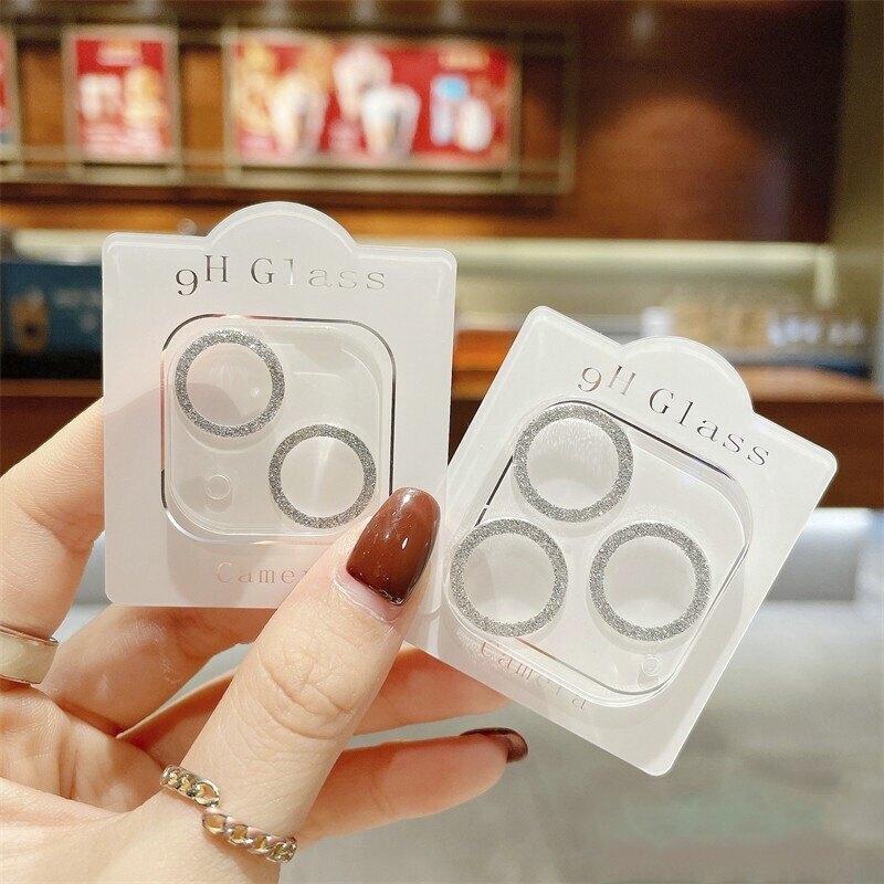 Miếng Bảo Vệ Ống Kính Máy Ảnh Kim Cương Lấp Lánh Lấp Lánh Cho IPhone 17 Air 17 Pro Max 16 Pro Max 15 Pro Max 14 Pro Max 14 Plus 13 mini 12 11 Pro Max Miếng Dán Kính Cường Lực Máy Ảnh