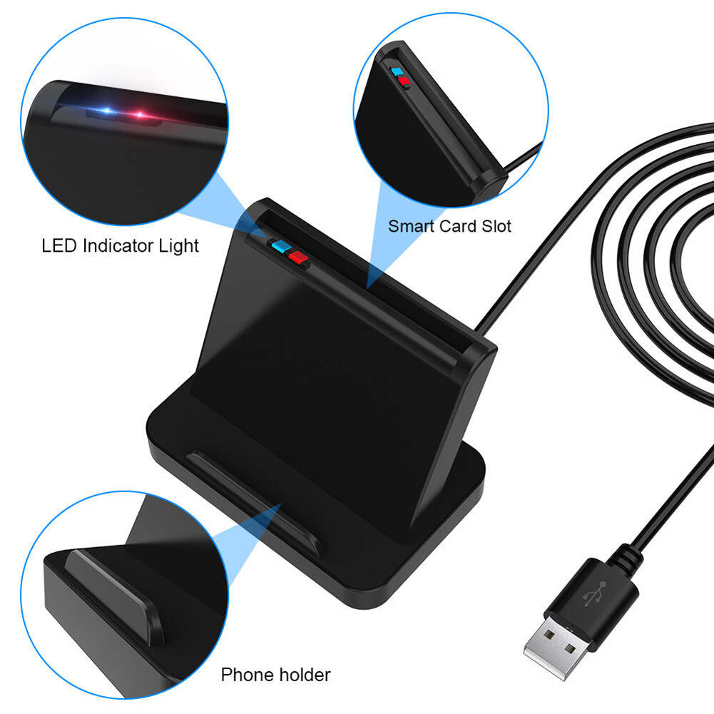 SCR816 USB Smart ID IC SIM CAC Card Reader for Windows 10 8 7 Max OS Linux