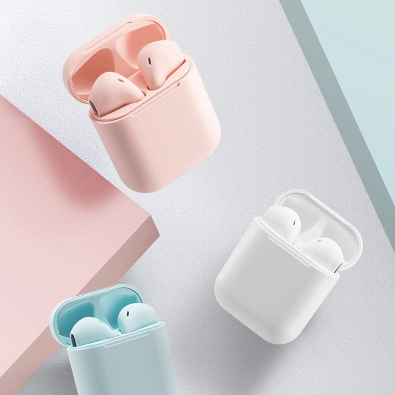 Tai Nghe Không Dây Bluetooth TWS Tai Nghe Macaron 12 InPods Tai Nghe Nhét Tai Cảm Ứng Thông Minh Với Mic Tai Nghe Thể Thao Âm Nhạc I12