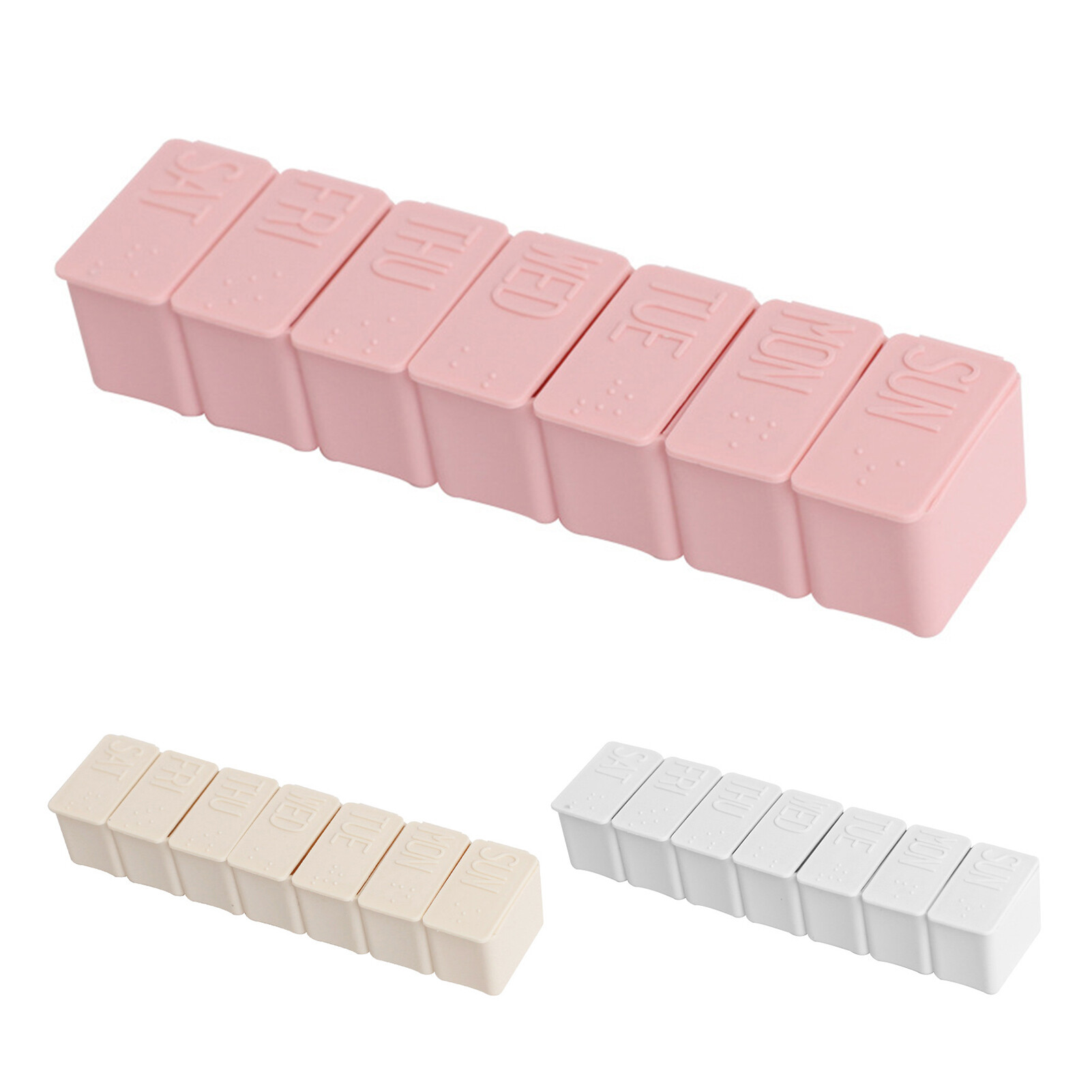 Laca Pill Case Large Capacity Portable PP Weekly Pill Storage Box for Vitamin