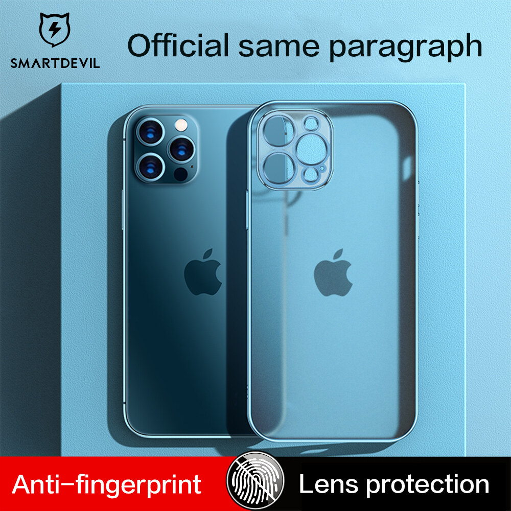 Smartdevil Plating Matte Phone Case For iPhone 12 mini 12Pro iphone 12 pro max anti-fall matte protective case soft shell , Lens all-inclusive，Anti-fingerprint