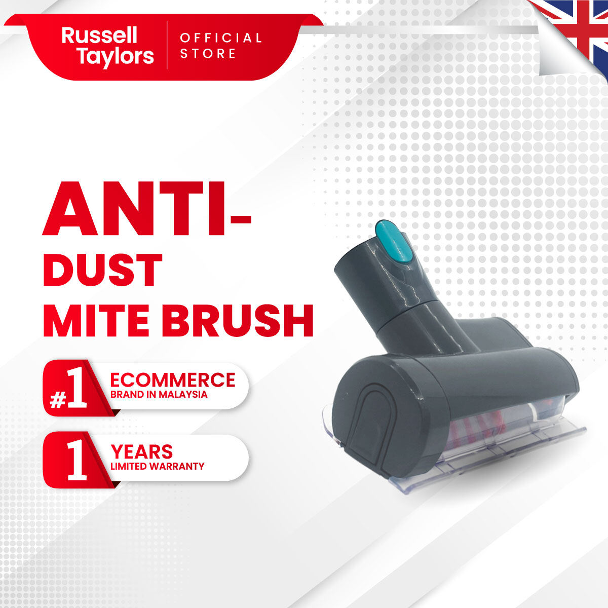 Russell Taylors Motorized Dust Mite Brush for V7 Vacuum Cleaner V7DMB