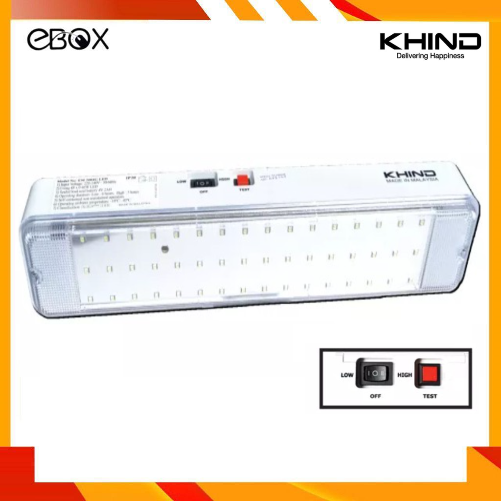 Khind Portable Rechargeable Emergency Light LED EM2004G Lazada