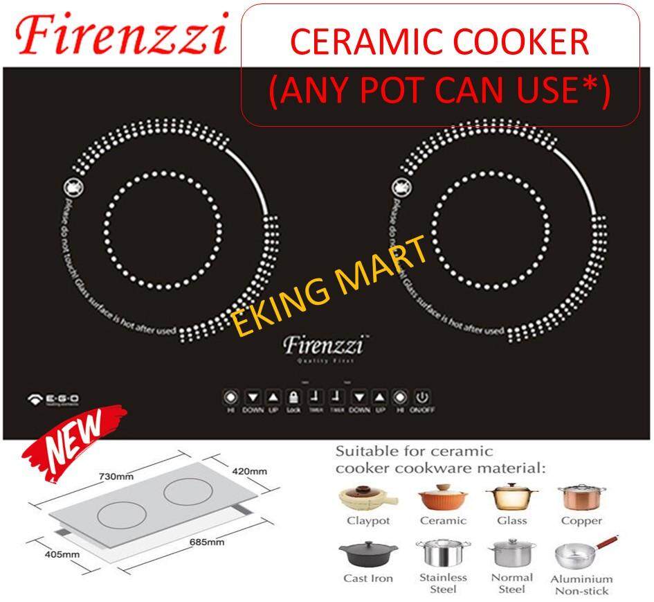 Firenzzi Double Burner Ceramic Electric Cooker / Built In Hob