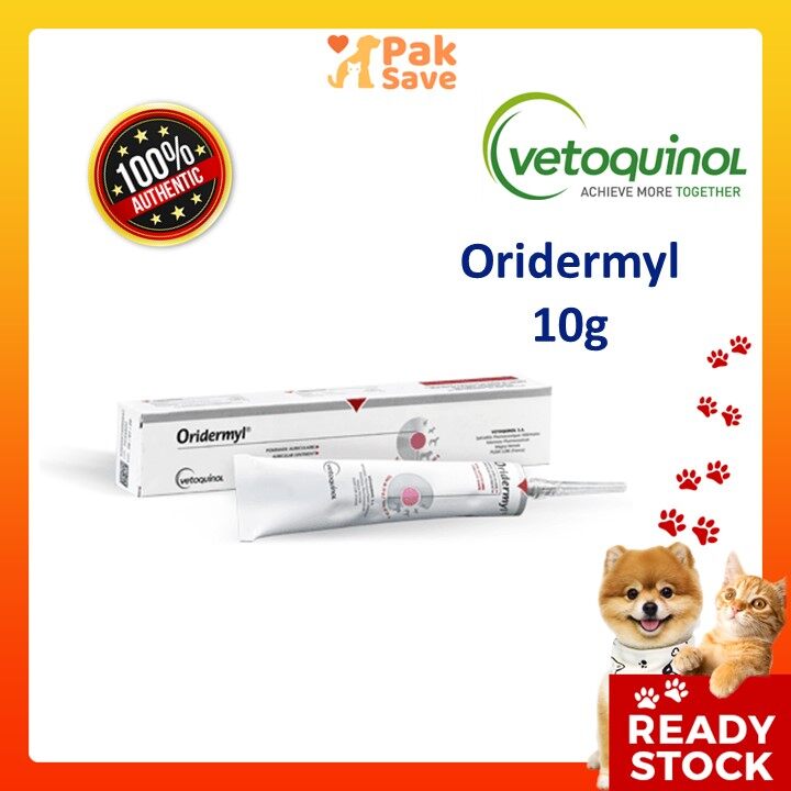 Vetoquinol Oridermyl 10g for Dogs and Cats - For Ear Infections due to ...